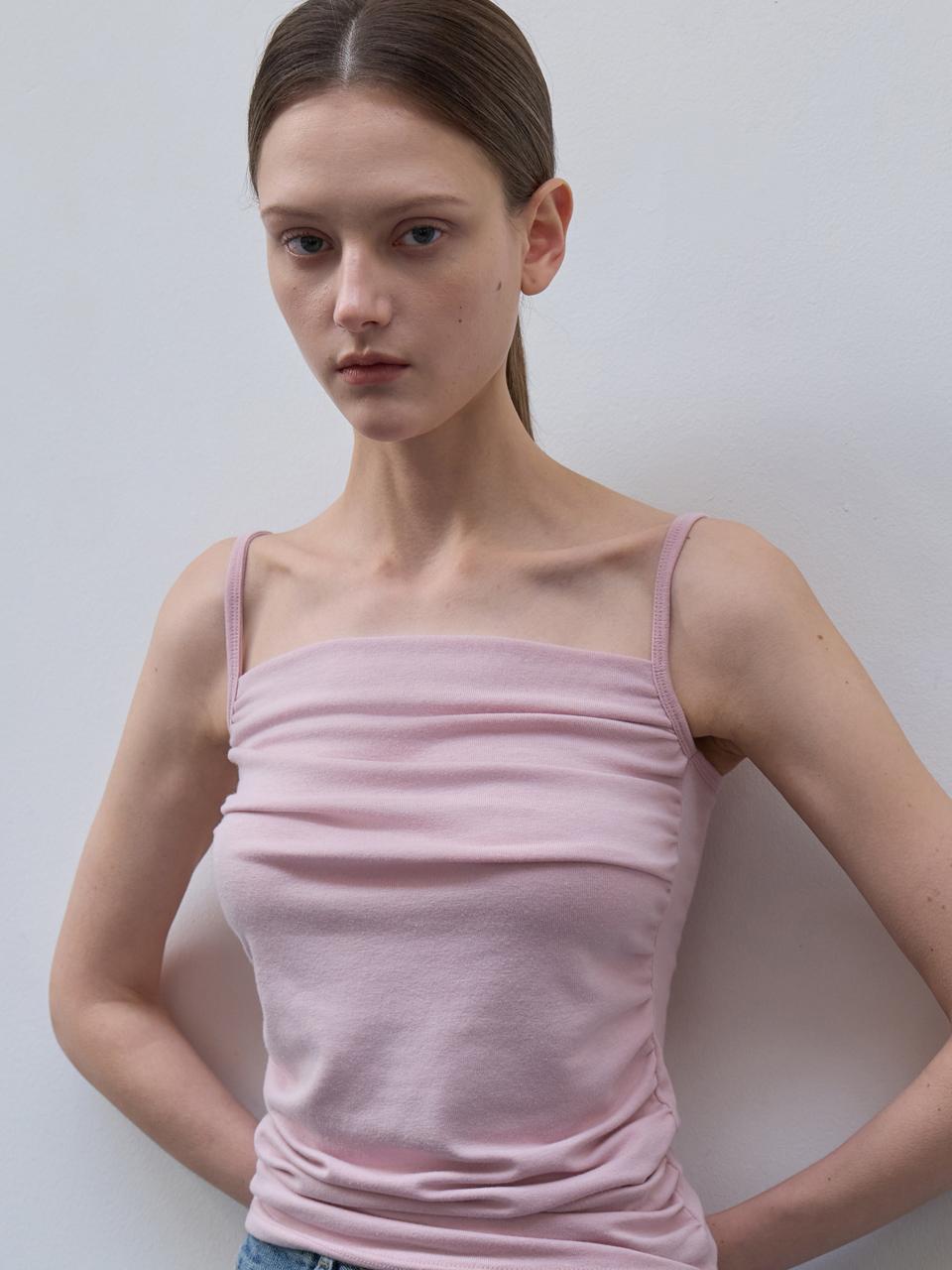 셔링 슬리브리스 핑크 amr2054