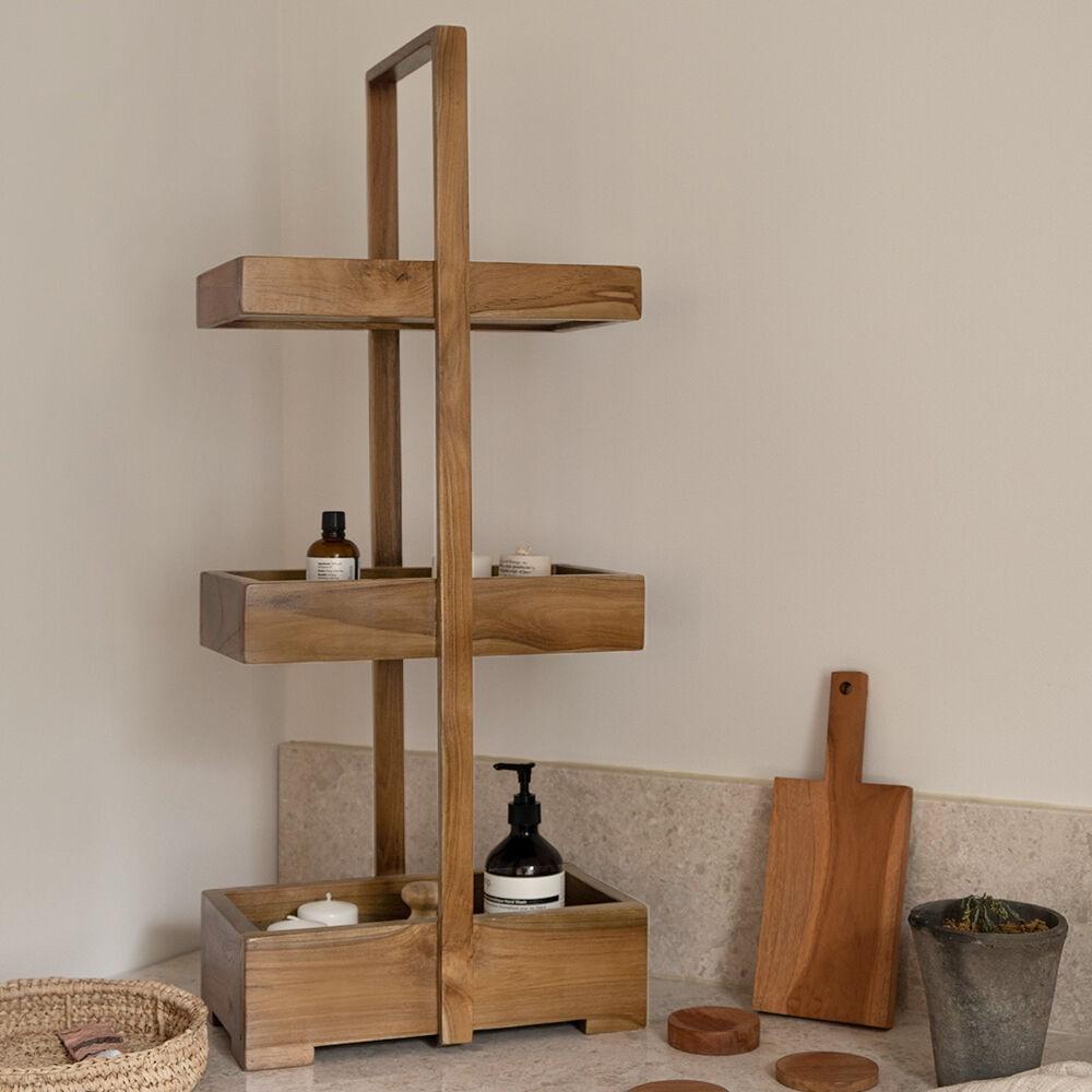 Teak Wooden tray-3tier  티크 우든 트레이 3단