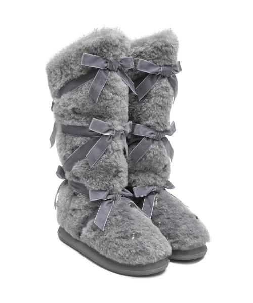 [X SUSAN FANG] FURRY LONG BOOTS - 2 colors