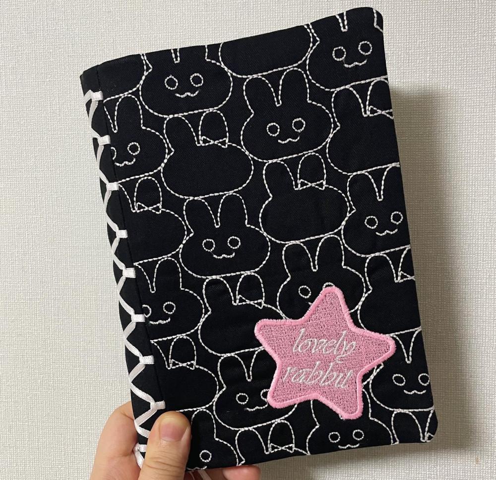 유니크 야광 러블리 흑토끼 북커버