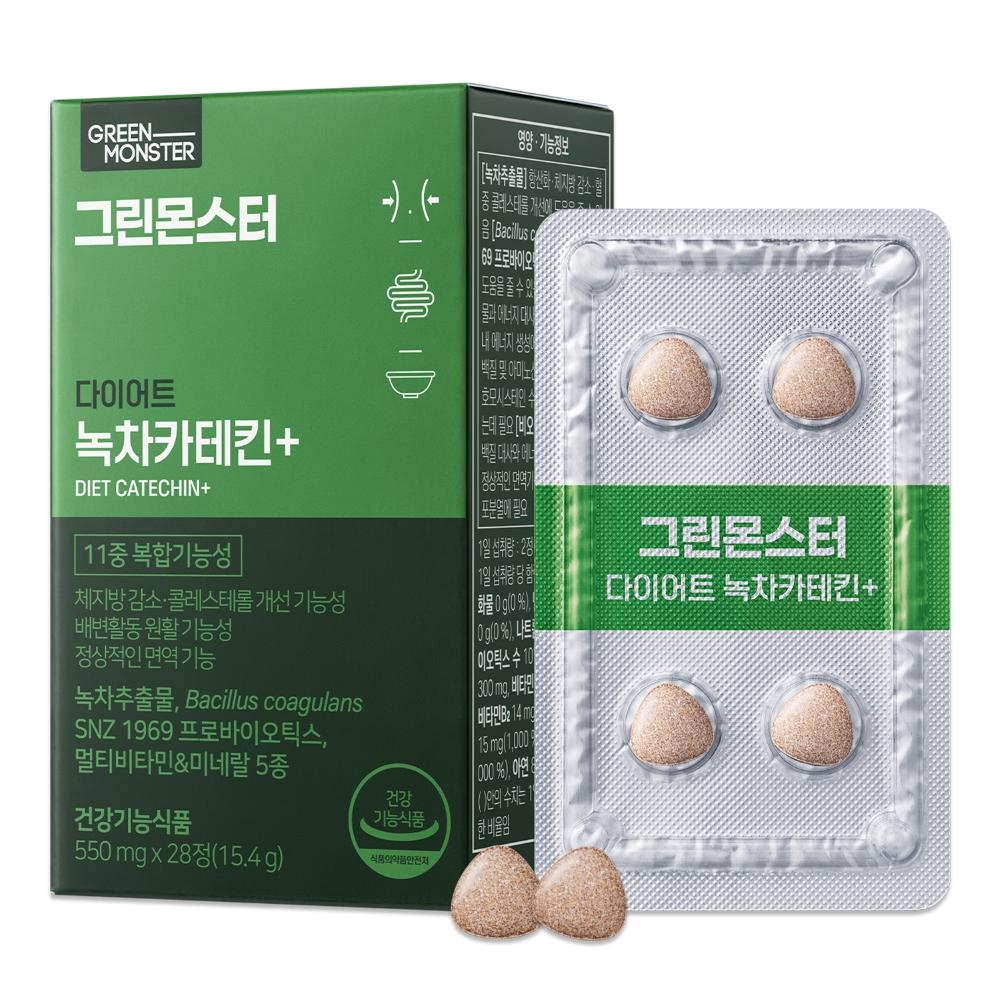 그린몬스터 다이어트 녹차카테킨 플러스, 28정, 1개