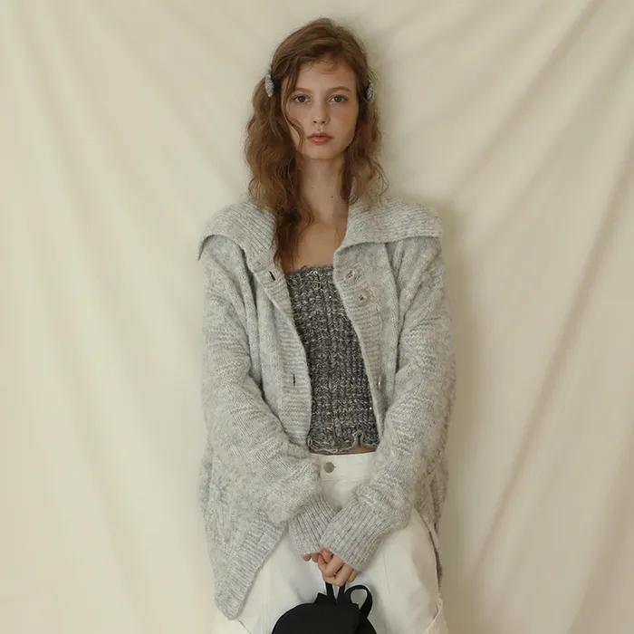 OVERSIZED GRANDMA CARDIGAN_GREY