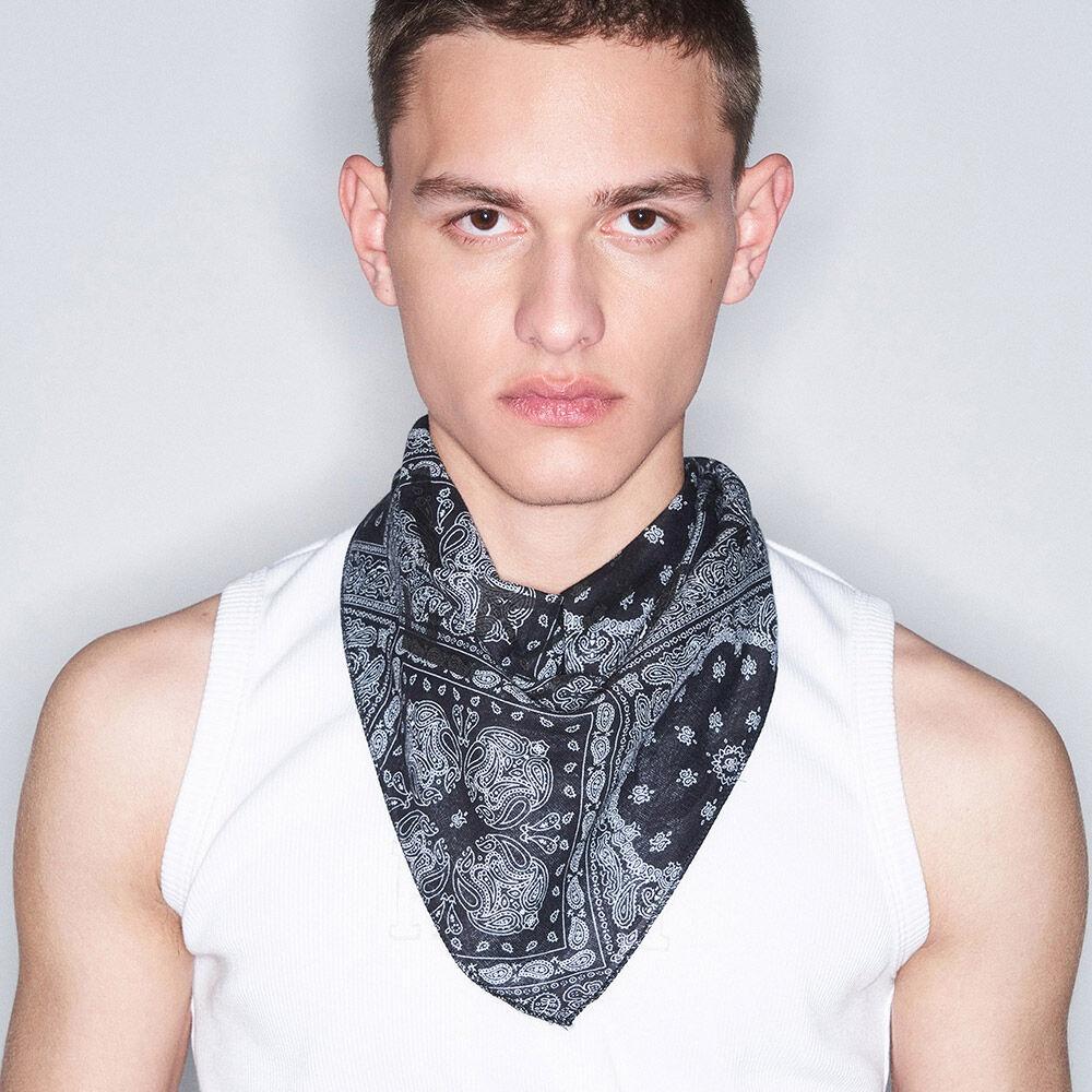 페이즐리 보이 스카프 / BLACK
