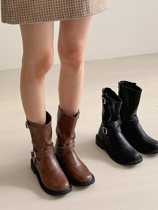 FL4724 르블랑 바이커 버클 스트랩 부츠