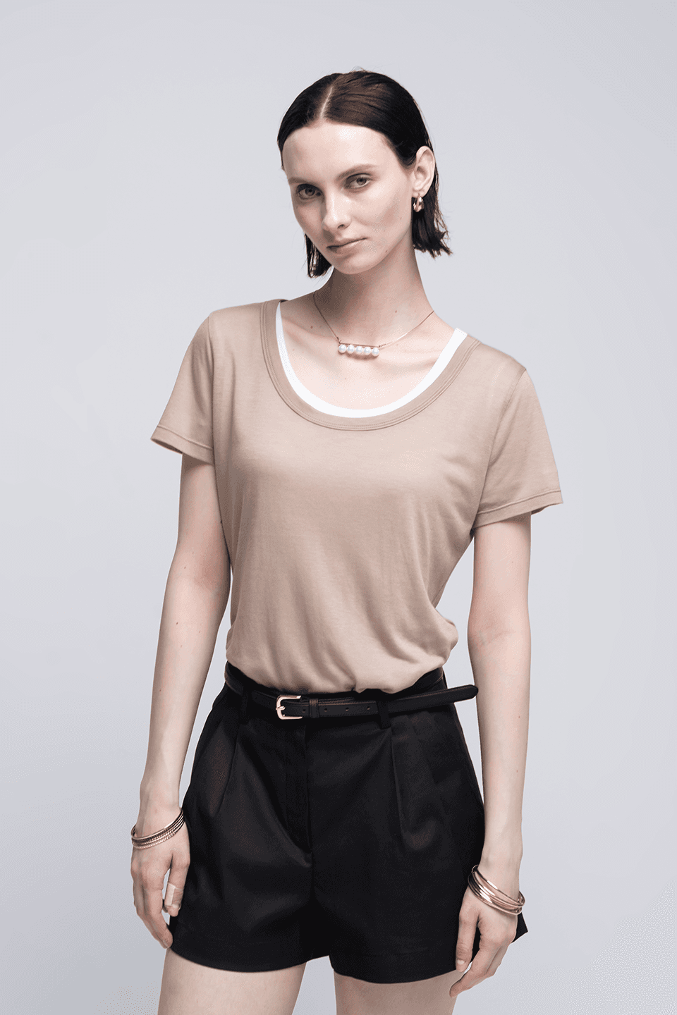 Silket regular fit top - 5colors