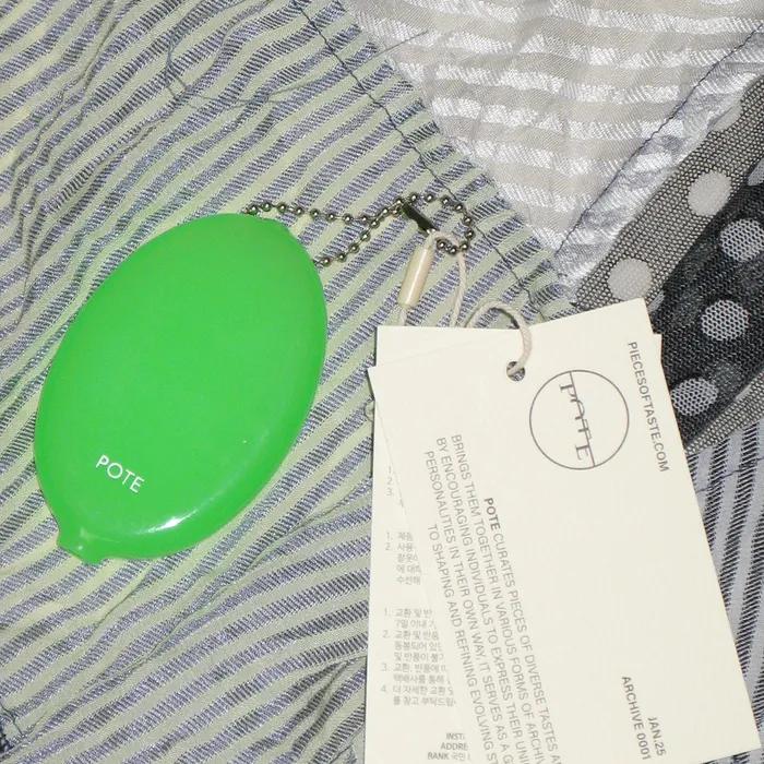 0005 Coin Pouch Keyring_Lime