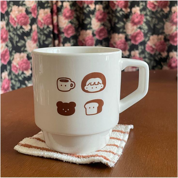 [팔베개] 커피와 빵 머그컵_380ml