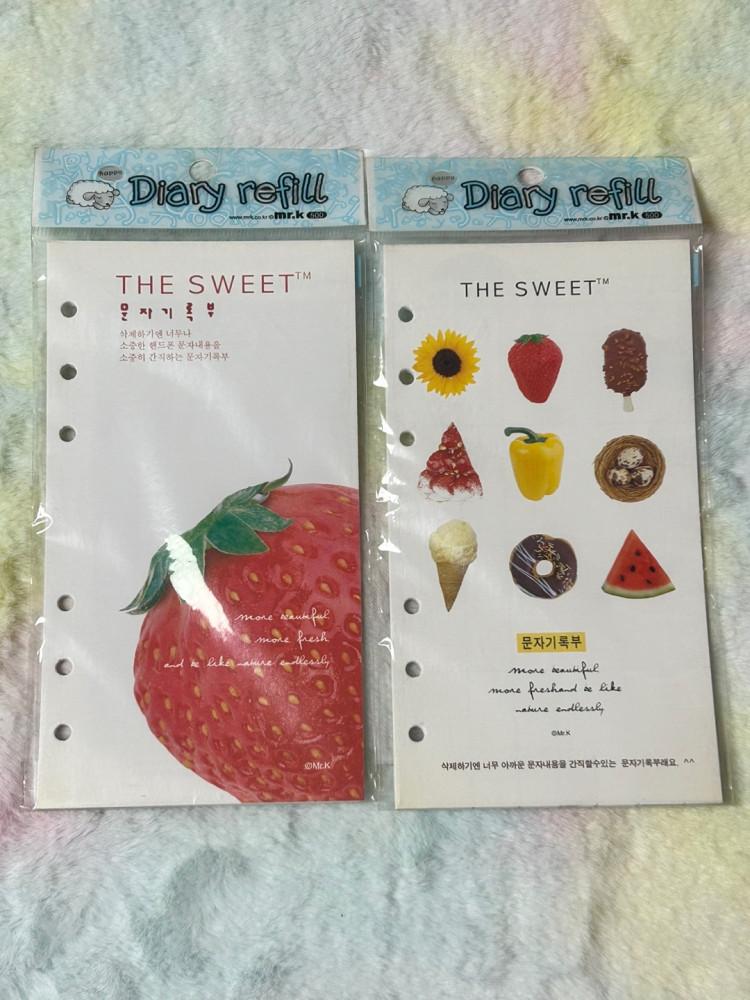 [고전문구] 마법의다락방 미스터케이 육공다이어리 6공다이어리 속지 레트로 문자기록부