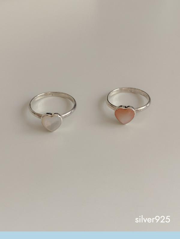heart shell ring (silver925)