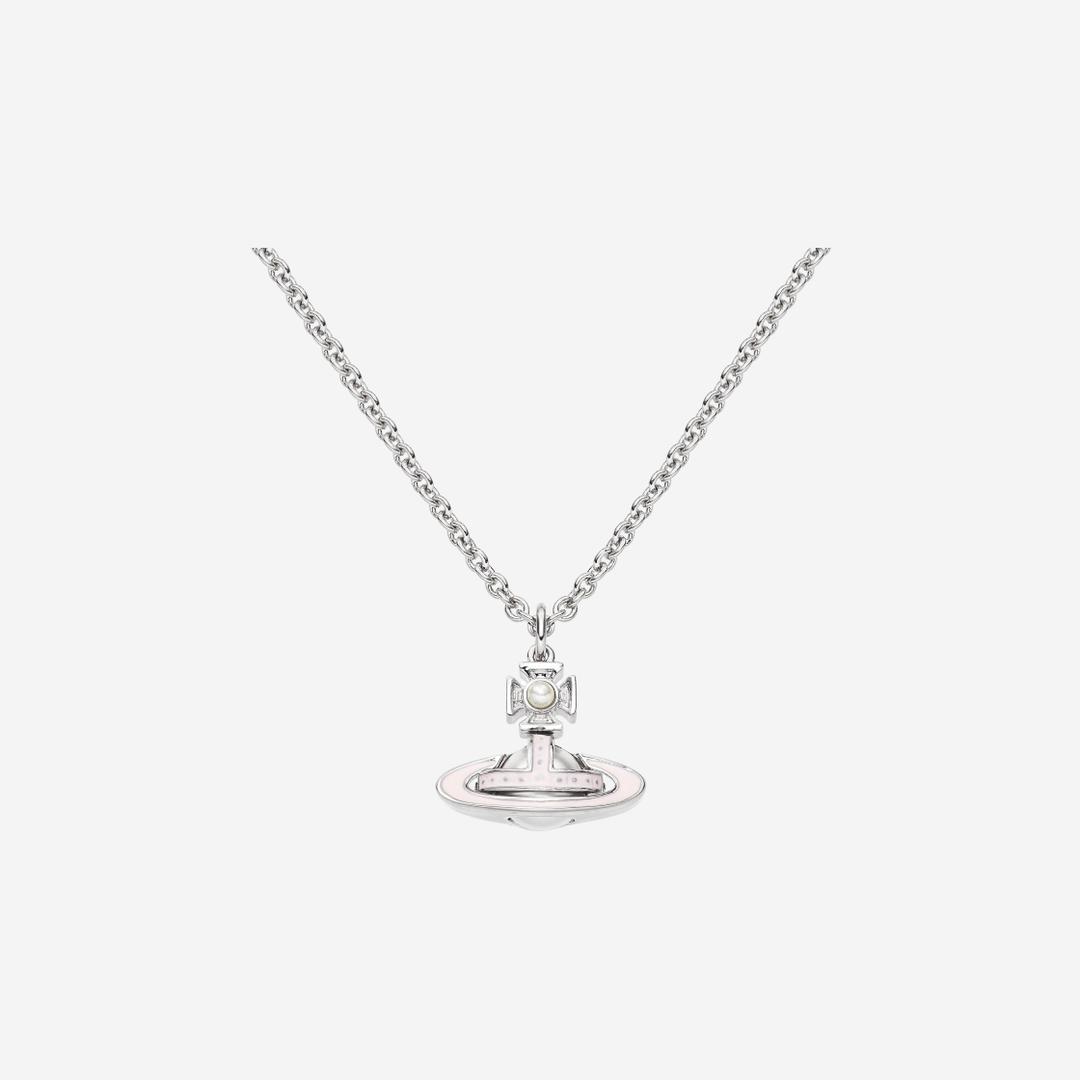 Vivienne Westwood Simonetta Bas Relief Pendant Silver Light Pink