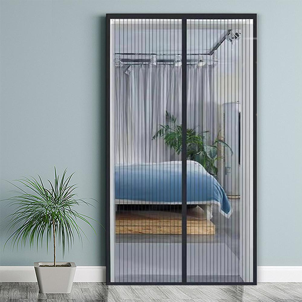 폴라도레 미세방충망 자석식 기능성 현관 모기장 현관문 방충문 블랙 일반망 90x210cm