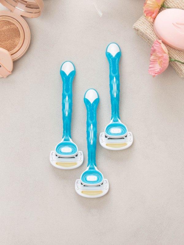 카이지루시 아쿠아핏트 5중날 바디 면도기 3개입