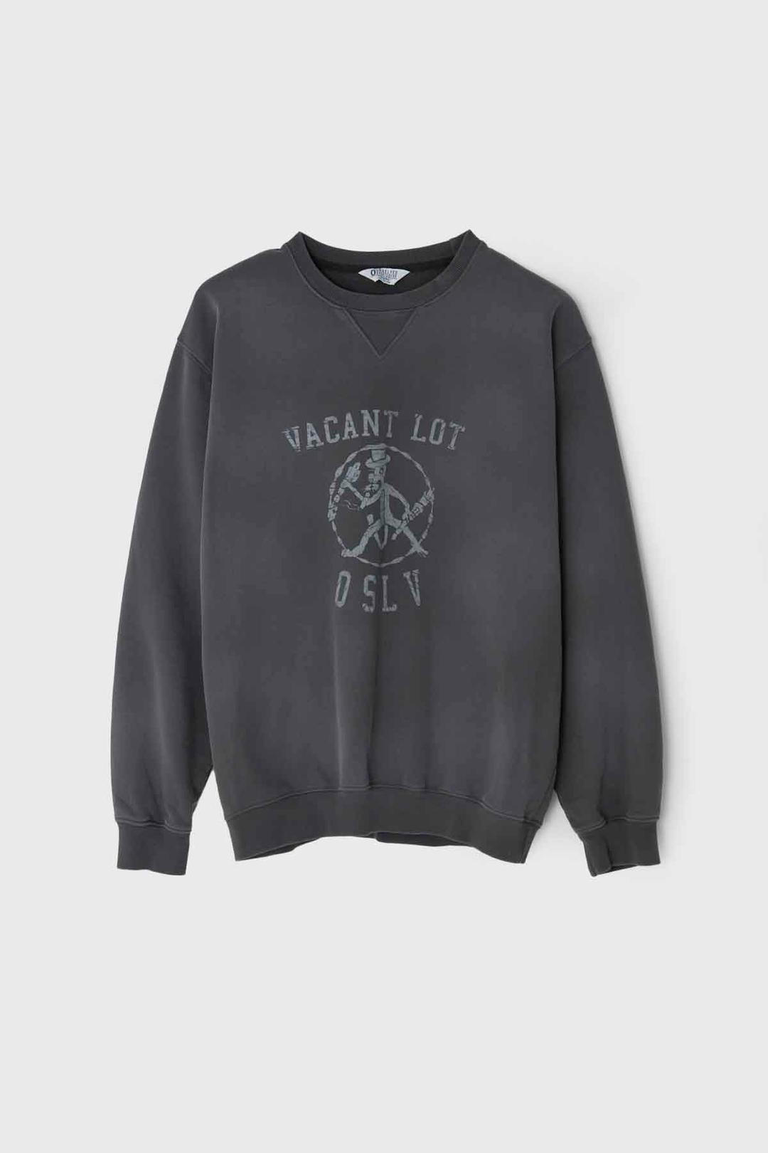 OURSELVES  WASHED COTTON SWEAT SHIRTS (CHARCOAL)