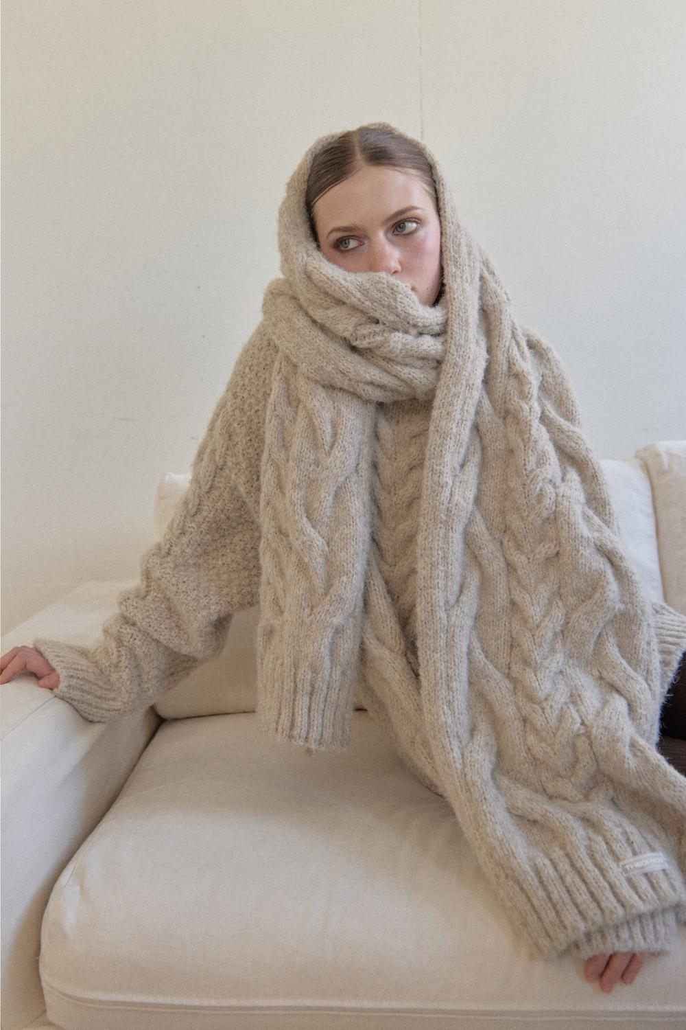 OVERSIZED MIX CABLE MUFFLER (BEIGE)