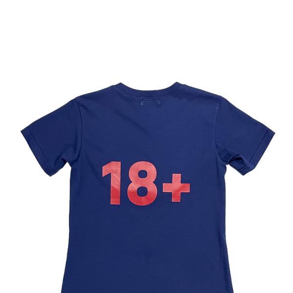 Angry zip 18+ tee navy