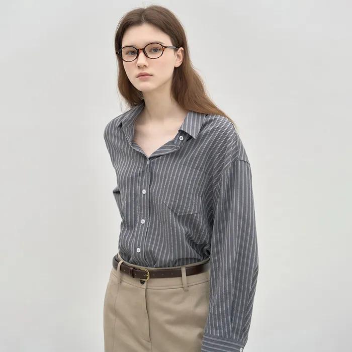 Roomy shirt CHA/ST [N6SBL02]