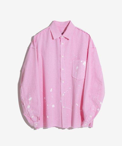 RAW EDGE SHIRTS_PAINTED (PINK)