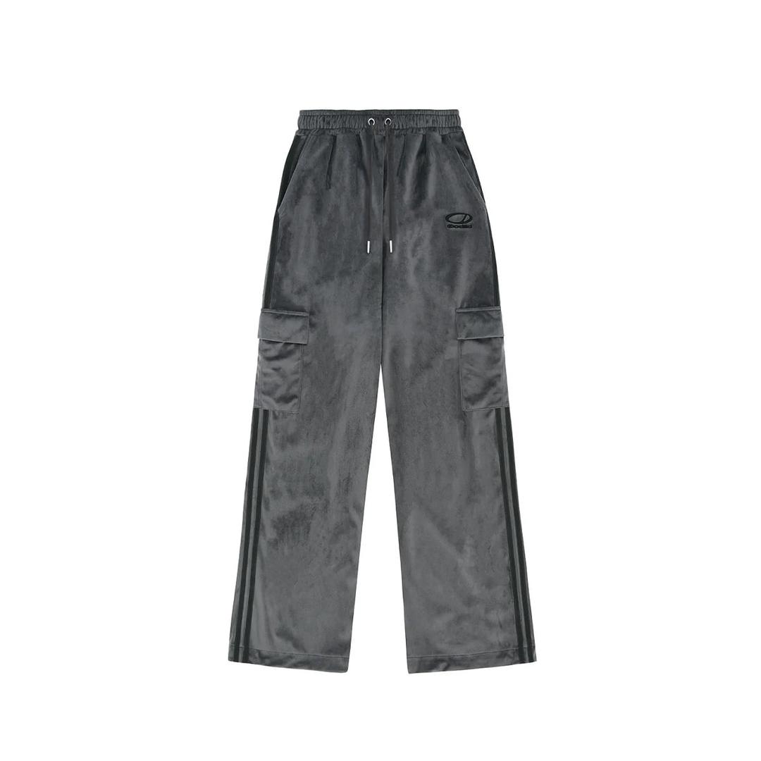 벨루어 스포티 트랙 카고 팬츠 - CHARCOAL