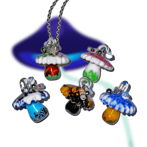 Trippy mushroom necklace.06 (5color)