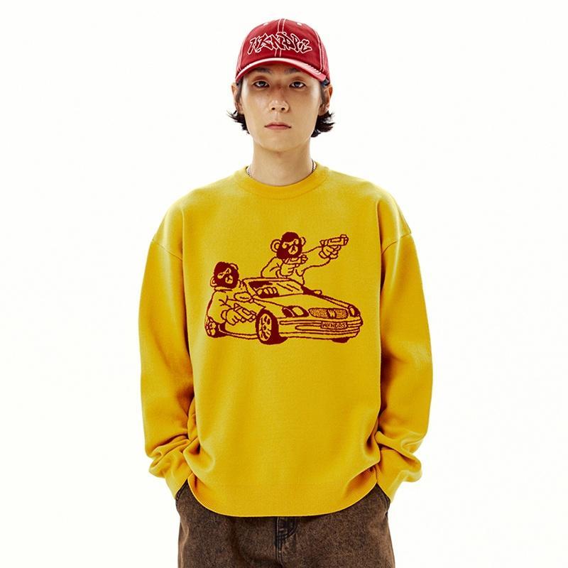 BALACLAVA KNIT SWEATER (YELLOW)