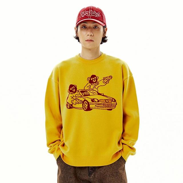 BALACLAVA KNIT SWEATER (YELLOW)