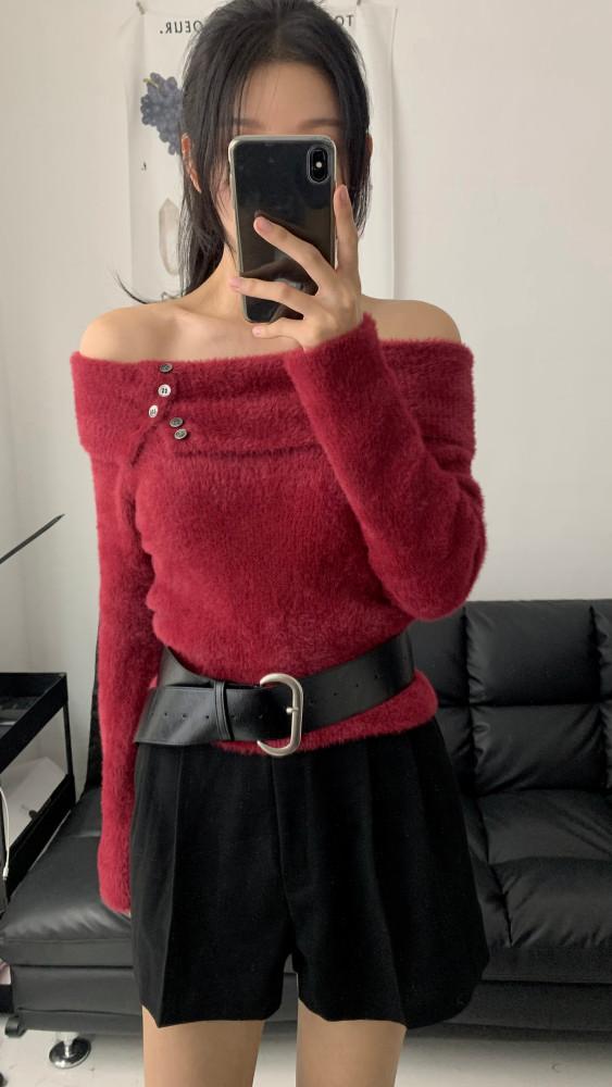 off-shoulder button nt (3C)