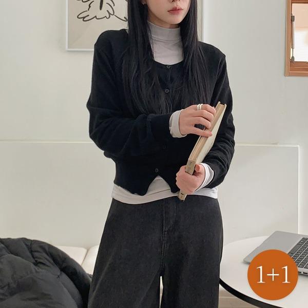 핫핑 [1+1][컬러추가💗][두장가격/가성비템][MADE] 모비트 반폴라 속기모 긴팔티셔츠(44~99) (신상-빅사이즈긴팔티셔츠-터틀넥티셔츠-출근룩-직장인룩-체형커버-마실룩-슬림긴팔티)