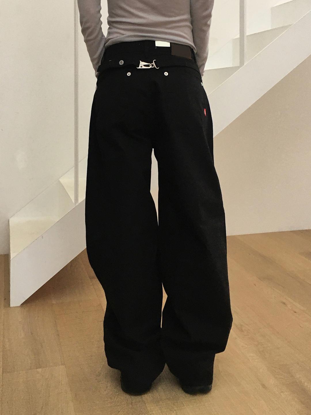 백 카라버클 와이드 팬츠 (2color)