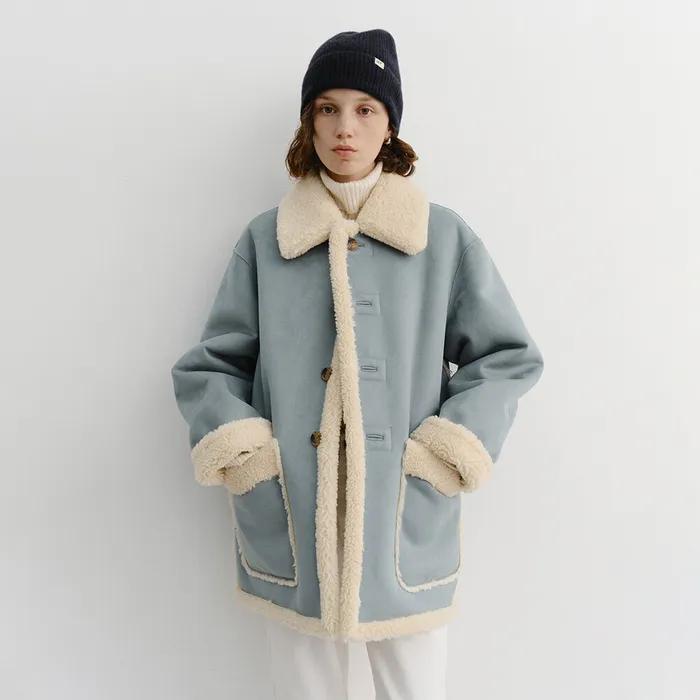 UNISEX REVERSIBLE SHEARLING JACKET SOFT BLUE_UDJU5D121B1