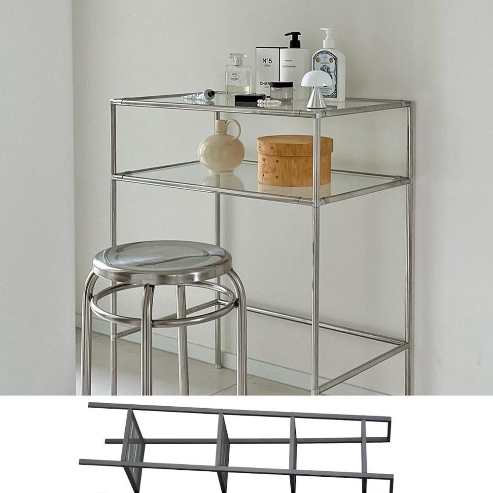 모듈 선반 아크릴 선반 이케아 침대 선반장 2단 3단 4단 철제 유리 다용도 수납 400 600