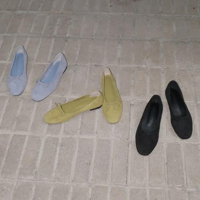 [10th] Betty Suede Ribbon Flat - 3Color