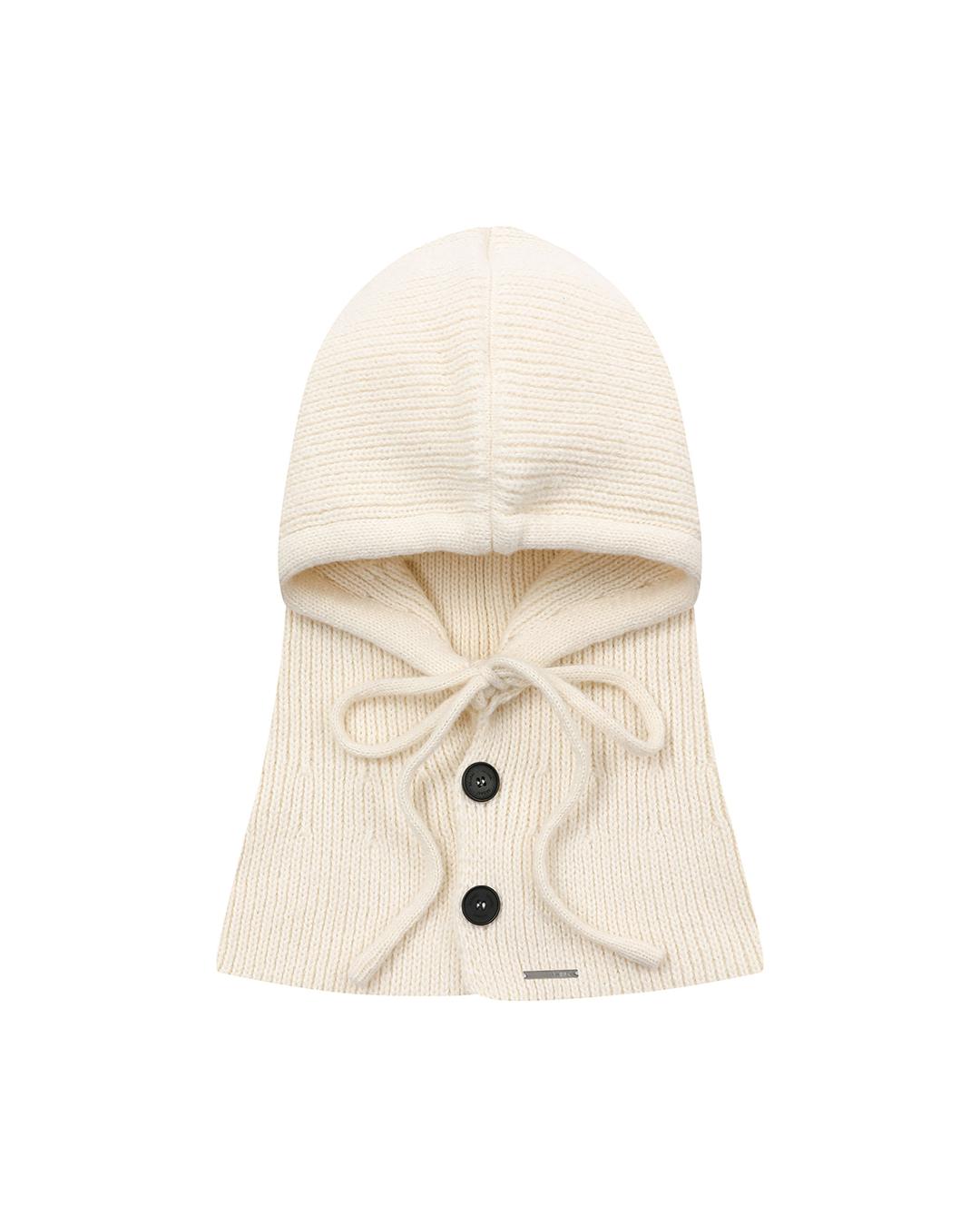 Two button hoodie balaclava IVORY