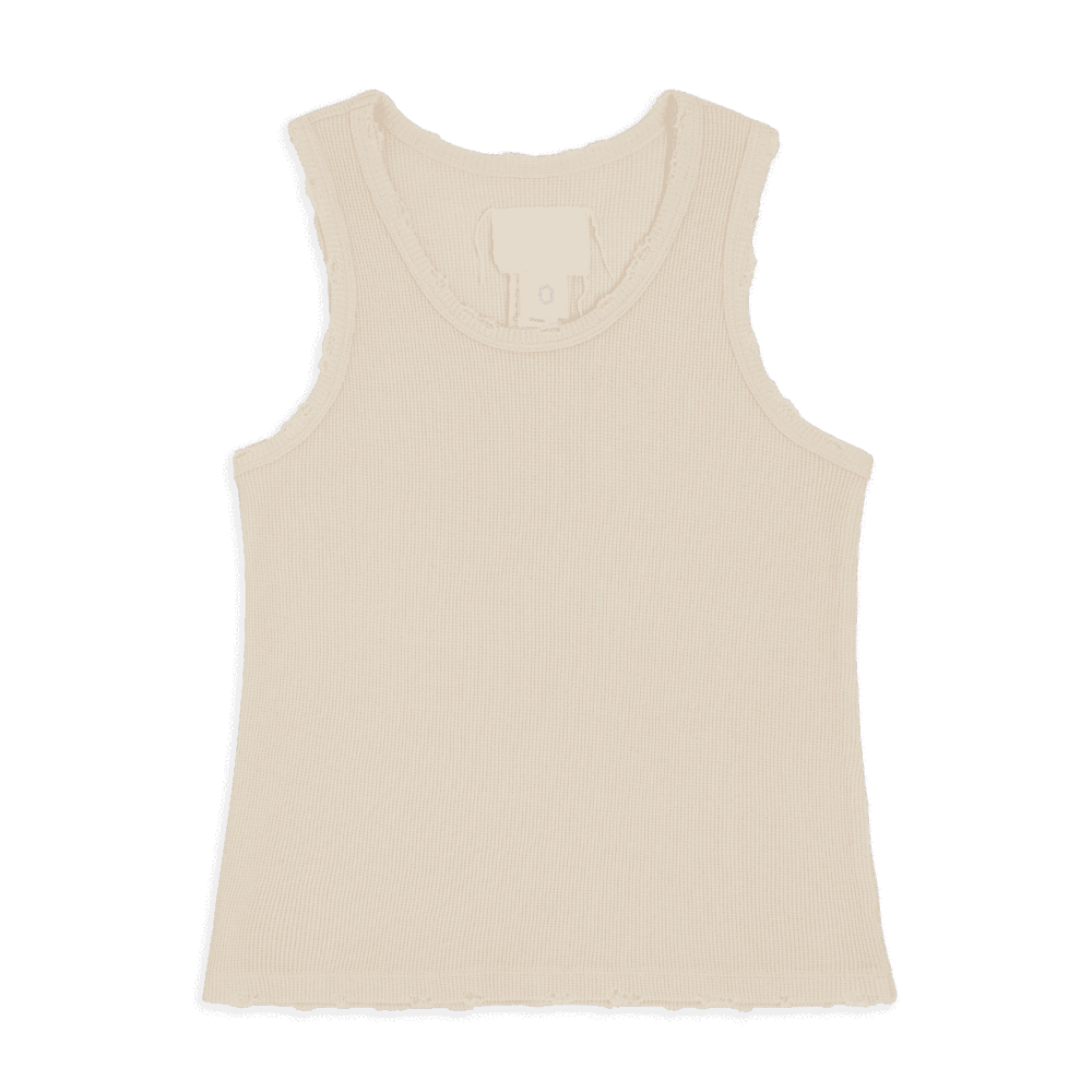 TUEWID CLASSIC WAFFLE KNIT SLEEVELESS TOP