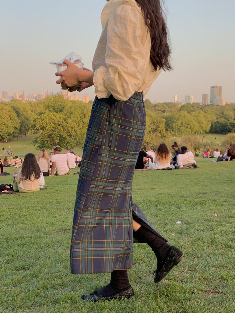 런던 체크 스커트 2color