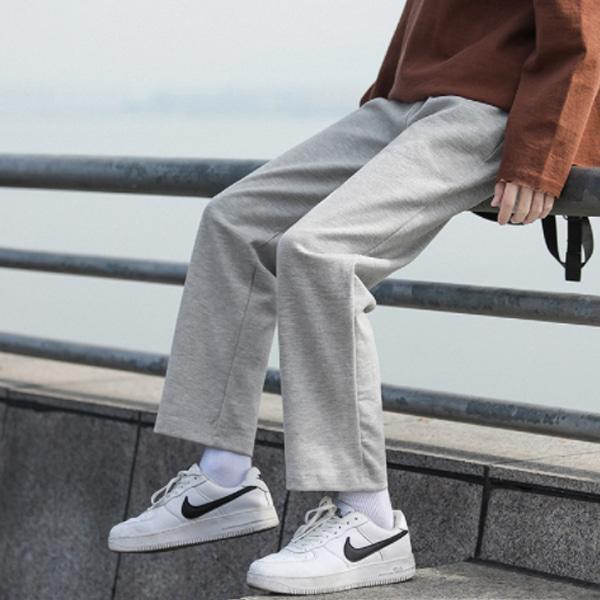 [XL-4XL]남녀공용 빅사이즈 사계절 와이드 트레이닝 팬츠 블랙 그레이 츄리닝 바지 통넓은