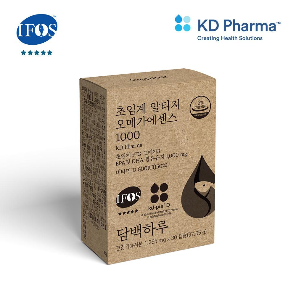담백하루 초임계 알티지 오메가3 1000 30캡슐 1개월 1박스 비타민D600IU 에센스 [원산지:국산]