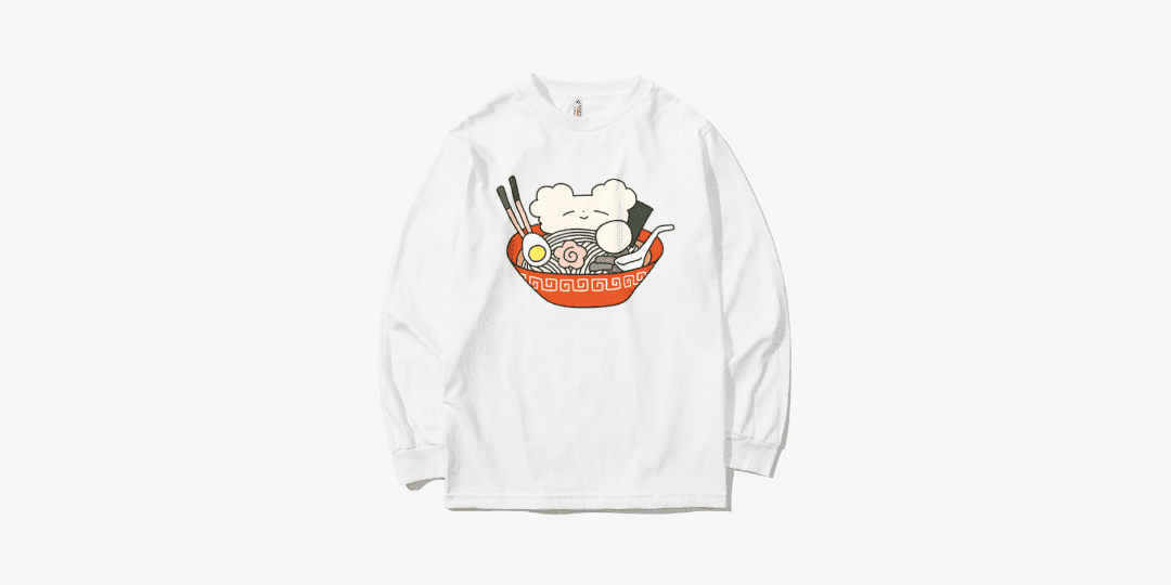 컬리베어 curlybearshop 라멘 롱 티셔츠 ㅣ 마플샵