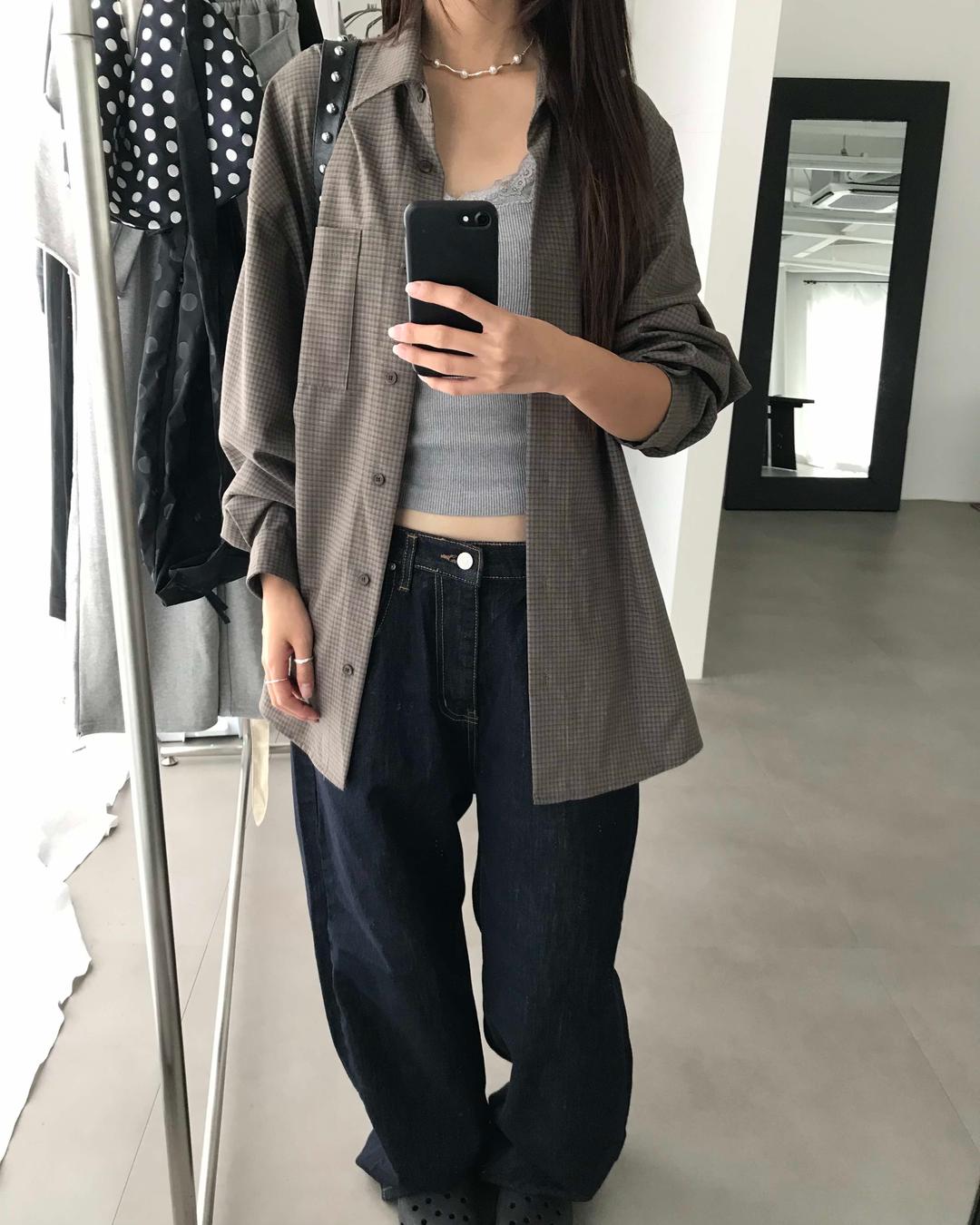 heavy check overshirt