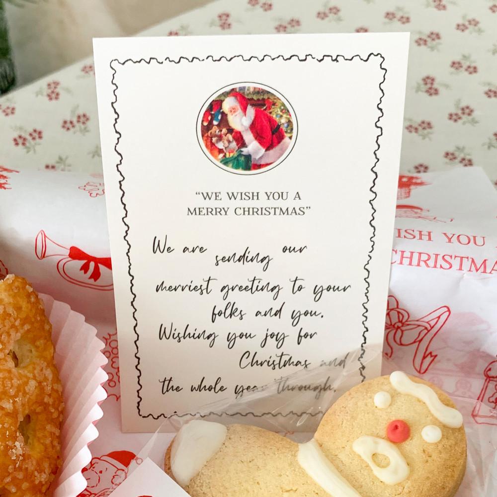 크리스마스 스티커 포스트카드 스티커 (50매)