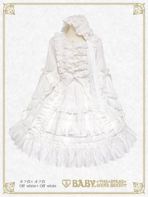 Robe a la Francaise one piece ＆ head dress set - Off white White