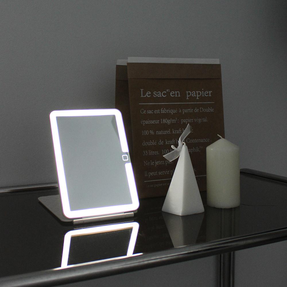 [글로우라잇] LED 뷰티 조명 거울 메이크업 탁상 휴대용 거울