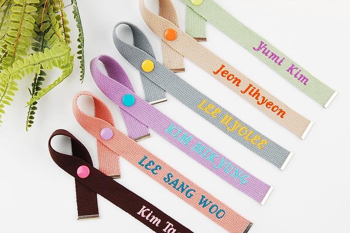 SK3-롱 코튼 자수네임택 골프 캐리어 이름택 6colors