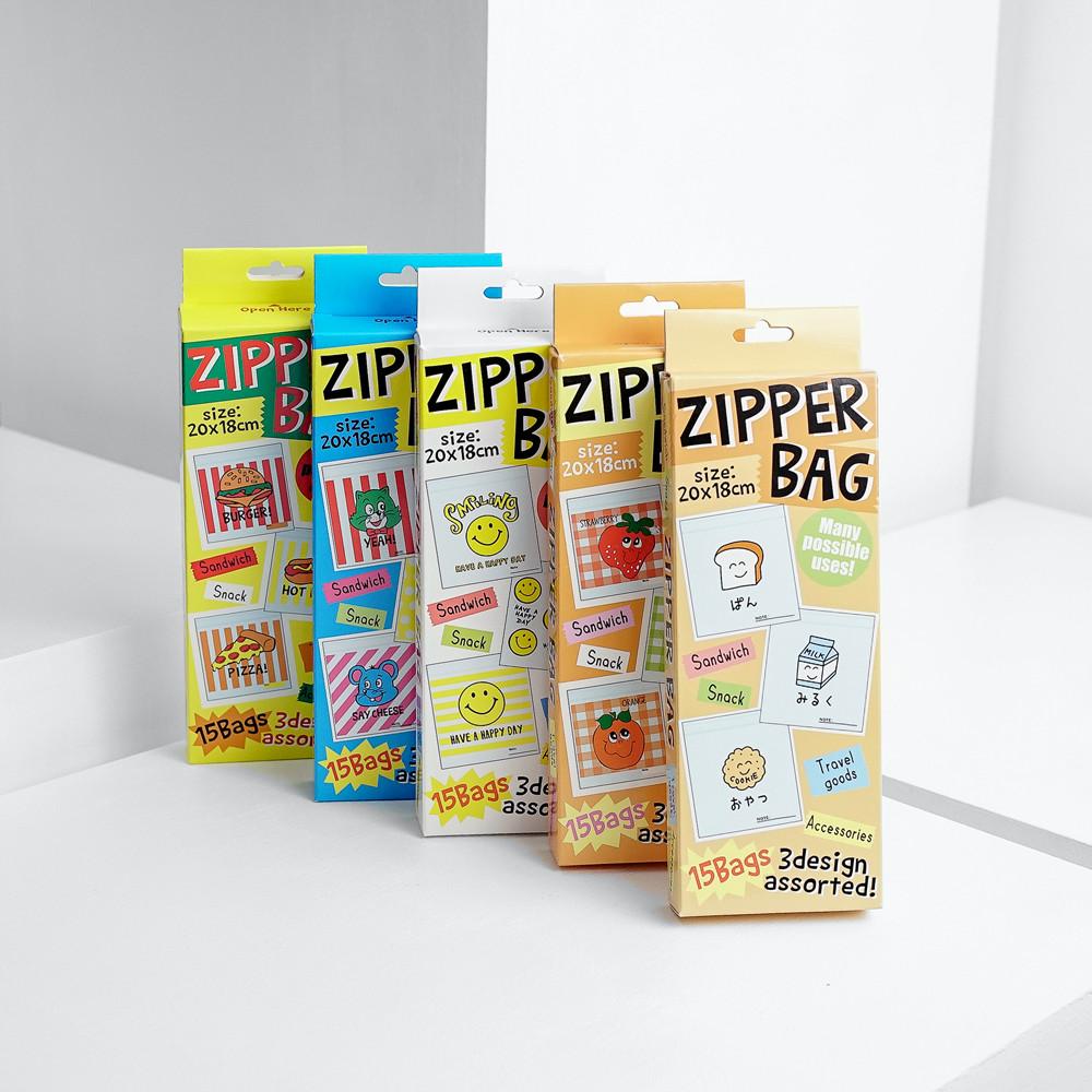 일러스트 캐릭터 지퍼백 5종