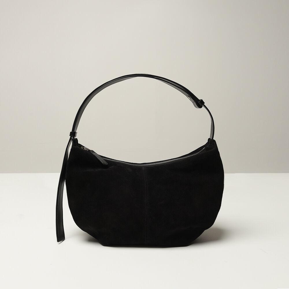 Shoulder leather bag (Black)