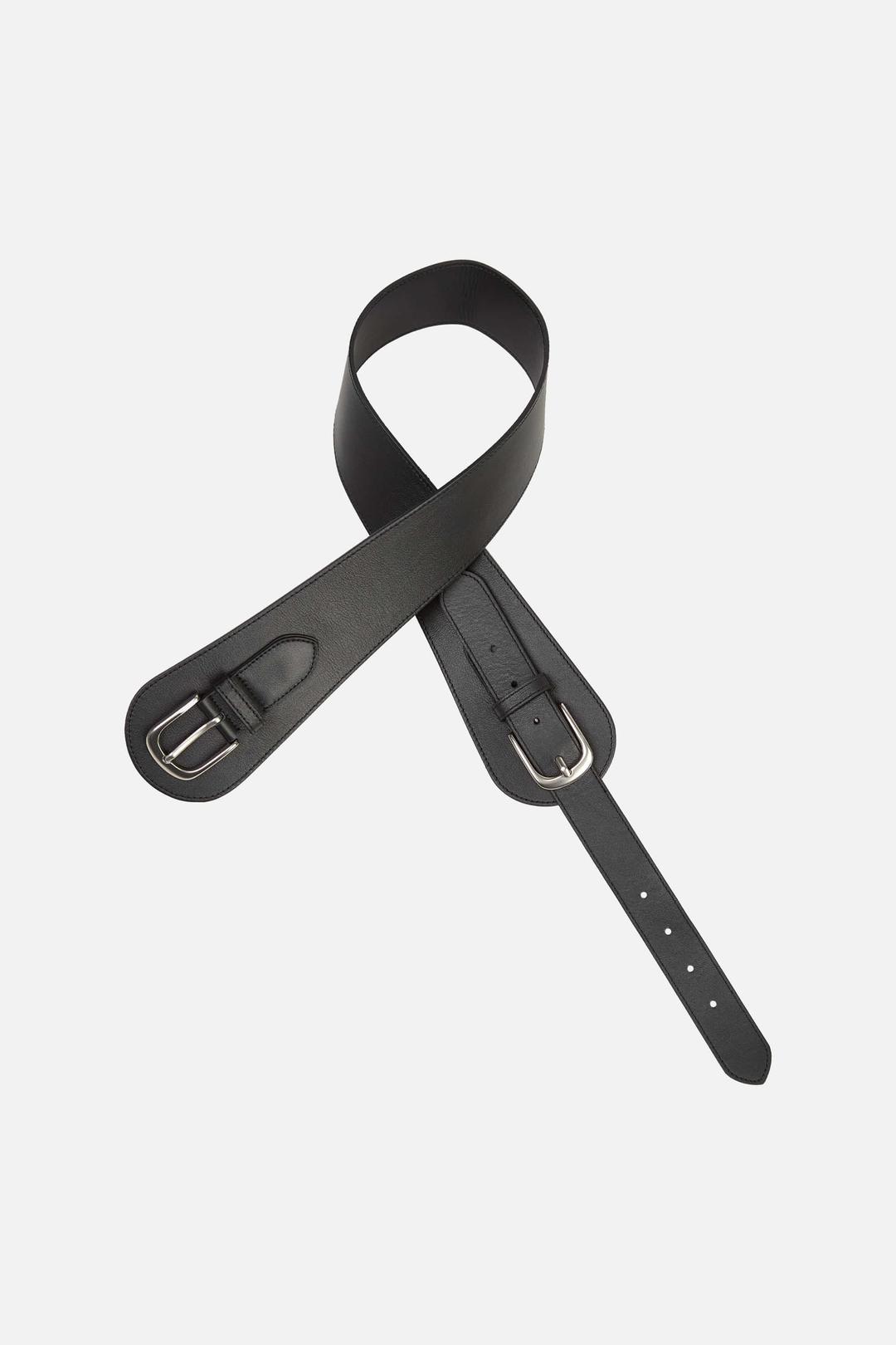 BUCKLE CURVE BELT / BLACK