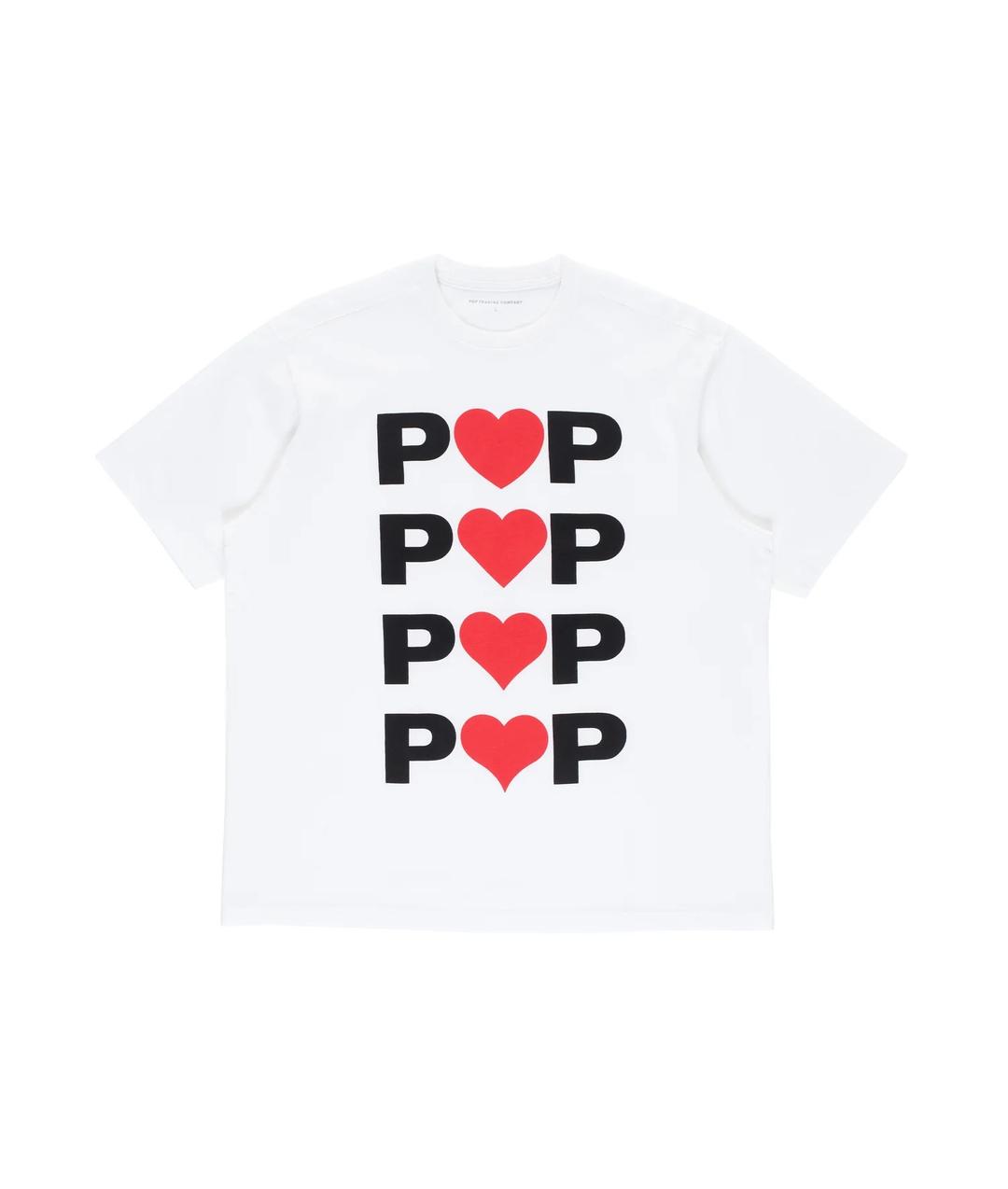 팝트레이딩컴퍼니 HEARTS T-SHIRT (White)