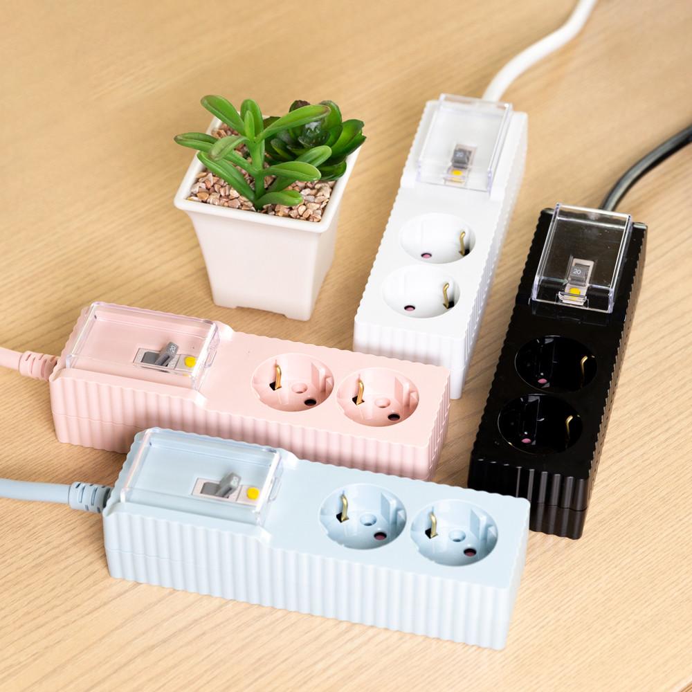 국산 4000W 고용량 멀티탭 2구 건조기 세탁기 안전 멀티 콘센트50cm