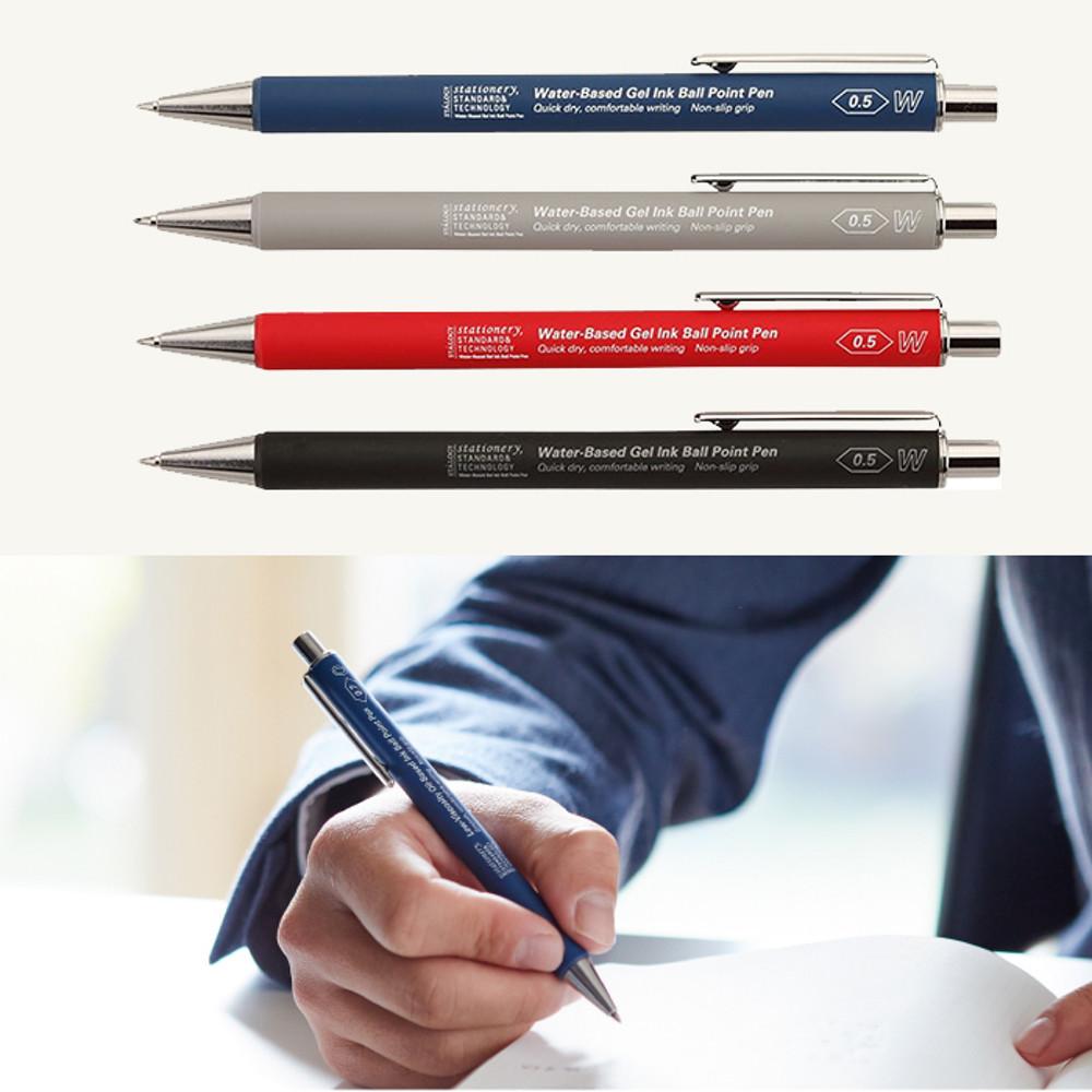 STALOGY 스탈로지 0.5mm 수성 볼펜 겔 잉크 젤펜 4color