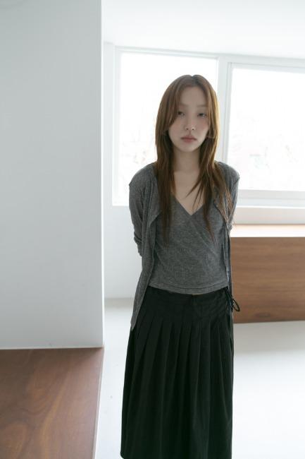 오무수히 slim ribbed button cardigan(3colors)