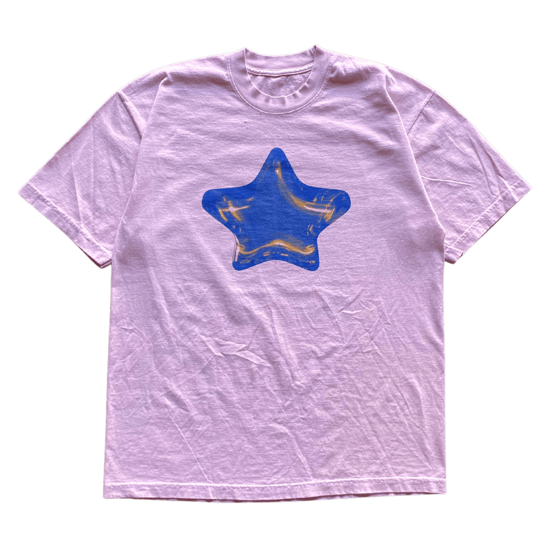 Blue Star Tee - S / OVERSIZE / PINK